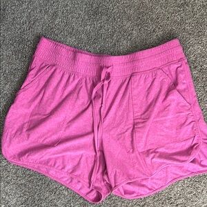 Athletic Works Pink Athletic Shorts with Elastic Waistband